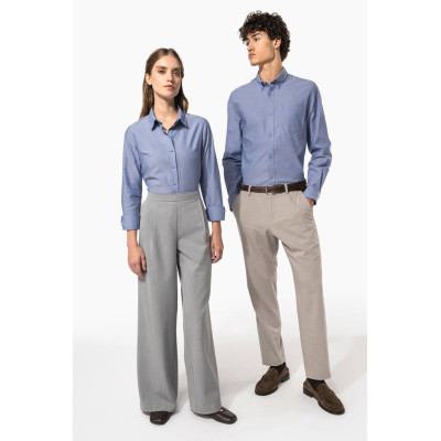 Men's long-sleeved Oxford shirt